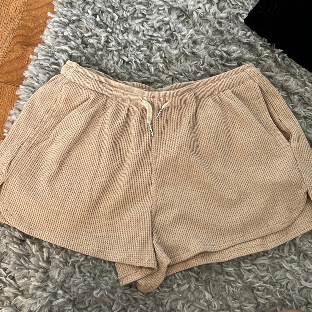 Tan Waffle Comfy shorts